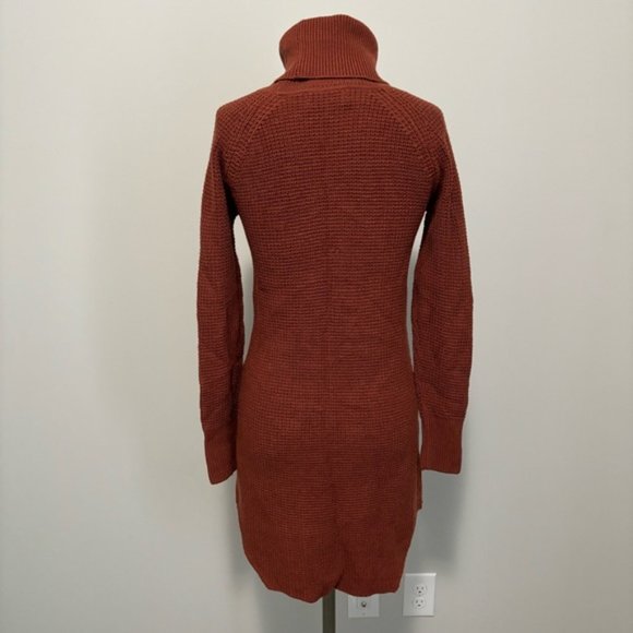 Aritzia Wilfred Free Bianca Dress Sweater Dress Size XXS Rust Red Merino Wool - Picture 7 of 14
